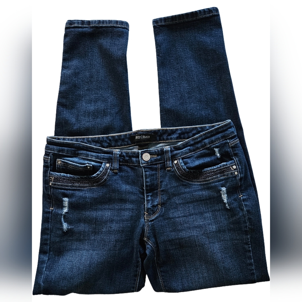 White House Black Market Women's Girlfriend Blue Jeans Size 4 Low Rise